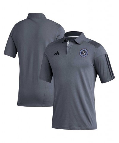 Men's Gray New York City FC 2023 On-Field Training Polo Shirt $29.25 Polo Shirts