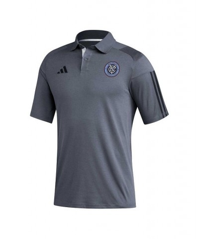 Men's Gray New York City FC 2023 On-Field Training Polo Shirt $29.25 Polo Shirts