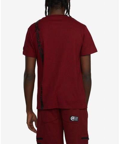 Men's Short Sleeves Wrap T-shirt Red $28.80 T-Shirts