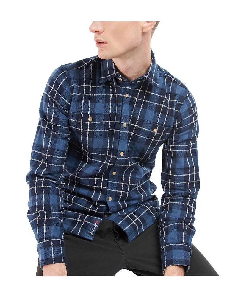 Men's Baysbarn Long-Sleeve Plaid Shirt Blue $34.30 Shirts