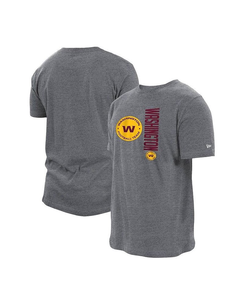 Men's Heathered Gray Washington Football Team Split Logo 2-Hit T-shirt $27.49 T-Shirts