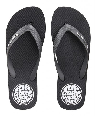 Men's Icons Open Toe Slippers Black $15.16 Shoes