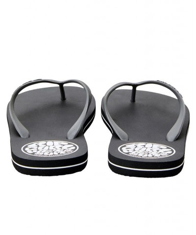 Men's Icons Open Toe Slippers Black $15.16 Shoes