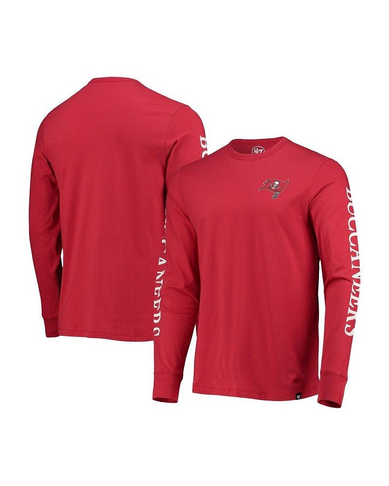 Men's Red Tampa Bay Buccaneers Franklin Long Sleeve T-shirt $19.35 T-Shirts