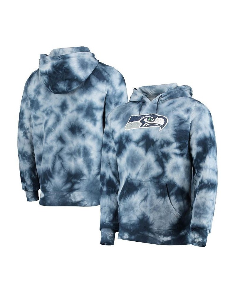 Men's College Navy Seattle Seahawks Tie-Dye Pullover Hoodie $30.66 Sweatshirt