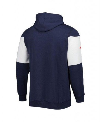 Men's Navy and White Boston Red Sox Stripe Pullover Hoodie $38.25 Sweatshirt