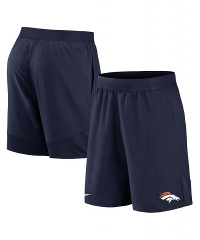 Men's Navy Denver Broncos Stretch Woven Shorts $24.20 Shorts