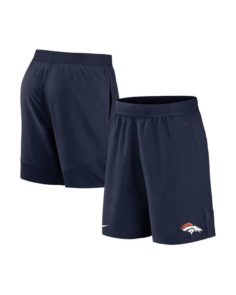 Men's Navy Denver Broncos Stretch Woven Shorts $24.20 Shorts