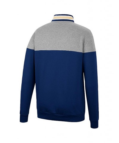 Men's Navy, Heather Gray Navy Midshipmen Be the Ball Quarter-Zip Top $33.60 Sweatshirt