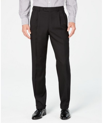 Men's Classic-Fit UltraFlex Stretch Black Pleated Suit Pants Black $55.00 Pants