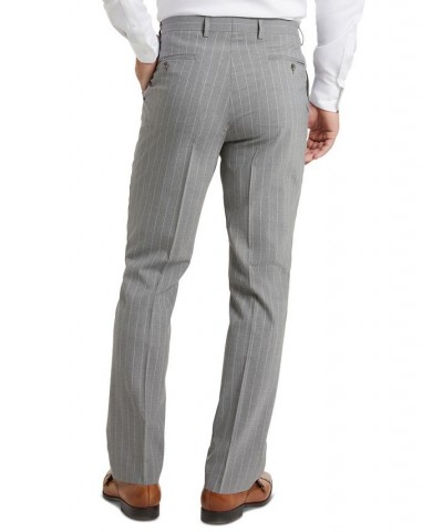 Men's Classic-Fit Pinstripe Suit Pants Gray $79.55 Suits