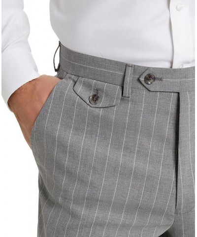 Men's Classic-Fit Pinstripe Suit Pants Gray $79.55 Suits