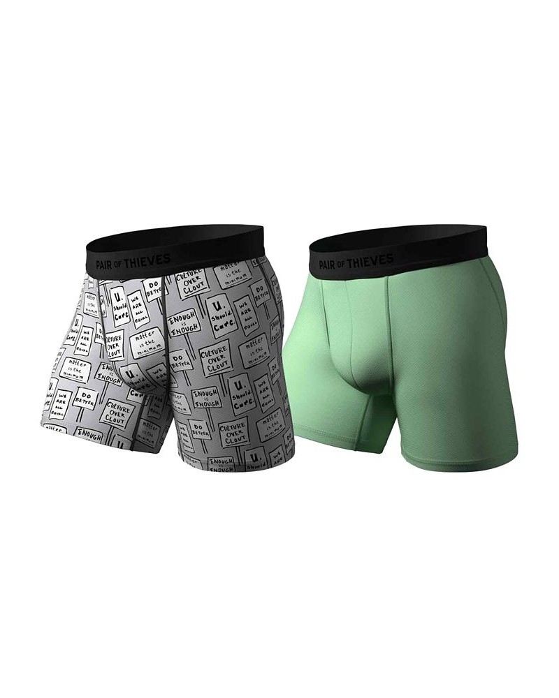 Men's 2-Pk. Hustle Boxer Briefs Gray $17.76 Underwear