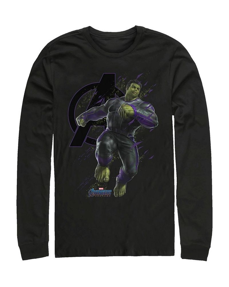 Marvel Men's Avengers Endgame Hulk Galaxy Jump, Long Sleeve T-shirt Black $20.39 T-Shirts