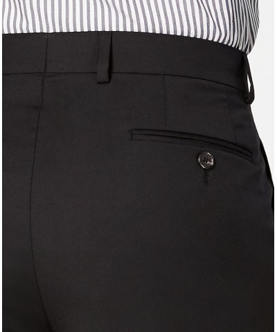 Men's Classic-Fit UltraFlex Stretch Black Pleated Suit Pants Black $55.00 Pants