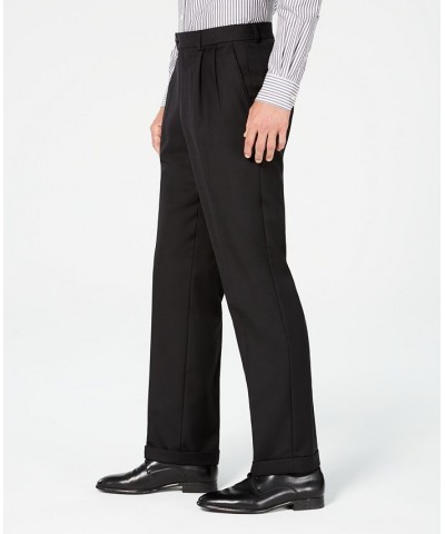 Men's Classic-Fit UltraFlex Stretch Black Pleated Suit Pants Black $55.00 Pants