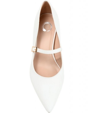 Women's Manza Kitten Heel White $43.00 Shoes