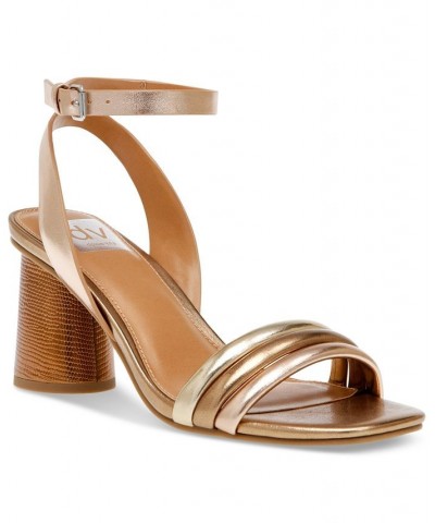 Women's Fleck Two-Piece Ankle-Strap City Sandals Silver $42.66 Shoes