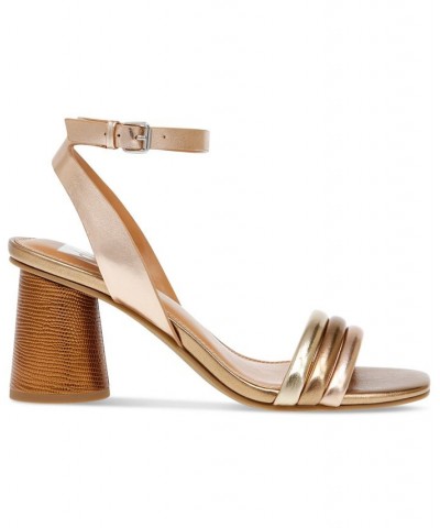 Women's Fleck Two-Piece Ankle-Strap City Sandals Silver $42.66 Shoes