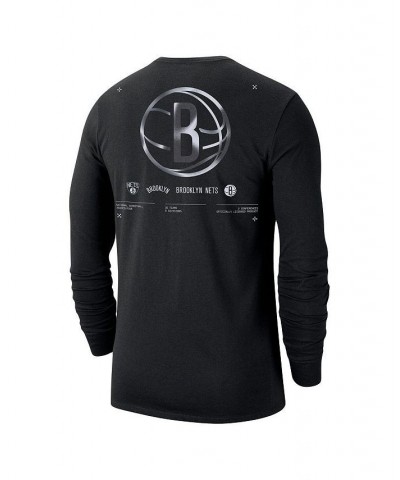 Men's Black Brooklyn Nets Essential Air Traffic Control Long Sleeve T-shirt $17.63 T-Shirts