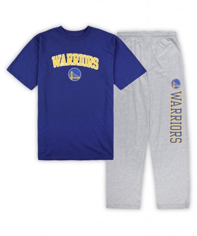 Men's Royal, Heather Gray Golden State Warriors Big and Tall T-shirt and Pajama Pants Sleep Set $42.50 Pajama