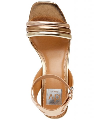 Women's Fleck Two-Piece Ankle-Strap City Sandals Silver $42.66 Shoes