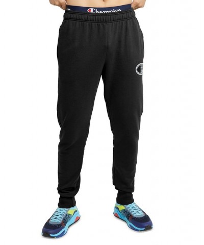 Men's Powerblend Fleece Logo Jogger Sweatpants Black $21.20 Pants