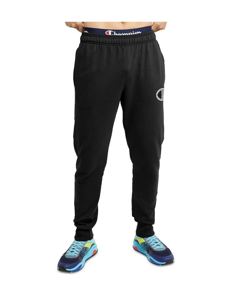 Men's Powerblend Fleece Logo Jogger Sweatpants Black $21.20 Pants