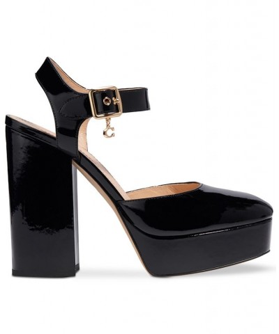 Women's Isabella Ankle-Strap Platform Block-Heel Pumps PD01 $82.25 Shoes