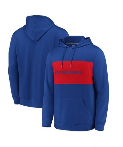 Men's Branded Royal, Red New York Rangers True Classics Faux Cashmere Pullover Hoodie $27.28 Sweatshirt