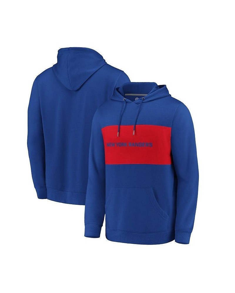 Men's Branded Royal, Red New York Rangers True Classics Faux Cashmere Pullover Hoodie $27.28 Sweatshirt