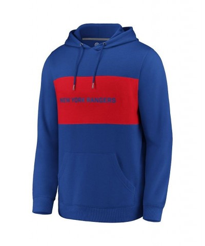 Men's Branded Royal, Red New York Rangers True Classics Faux Cashmere Pullover Hoodie $27.28 Sweatshirt