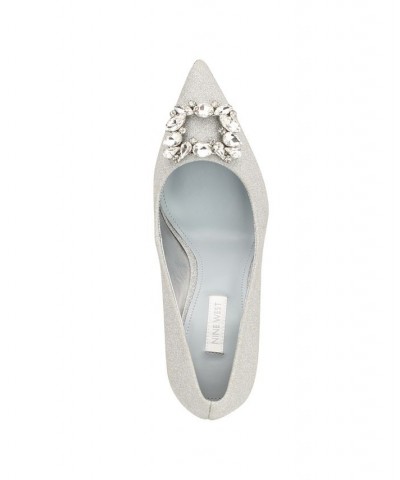 Women's Fana Bridal Pointy Toe Embellished Dress Pumps $65.33 Shoes