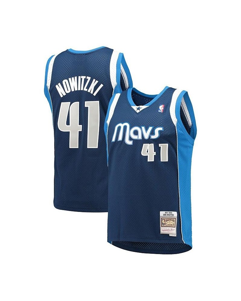 Men's Dirk Nowitzki Navy Dallas Mavericks 2011-12 Hardwood Classics Swingman Jersey $53.28 Jersey