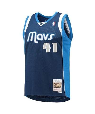 Men's Dirk Nowitzki Navy Dallas Mavericks 2011-12 Hardwood Classics Swingman Jersey $53.28 Jersey