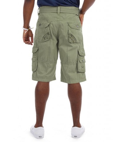 Men's Belted Double Pocket Cargo Shorts PD04 $19.95 Shorts