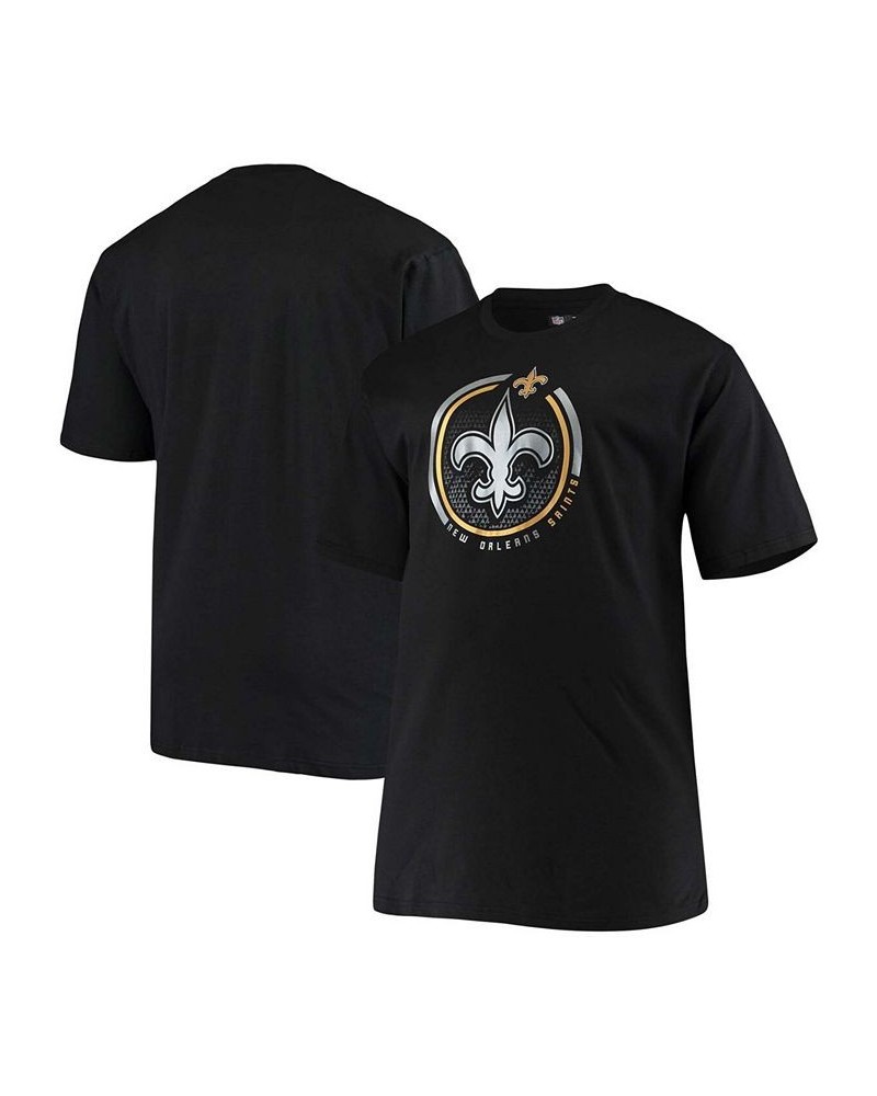 Men's Big and Tall Black New Orleans Saints Color Pop T-shirt $19.43 T-Shirts