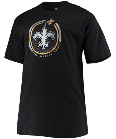 Men's Big and Tall Black New Orleans Saints Color Pop T-shirt $19.43 T-Shirts