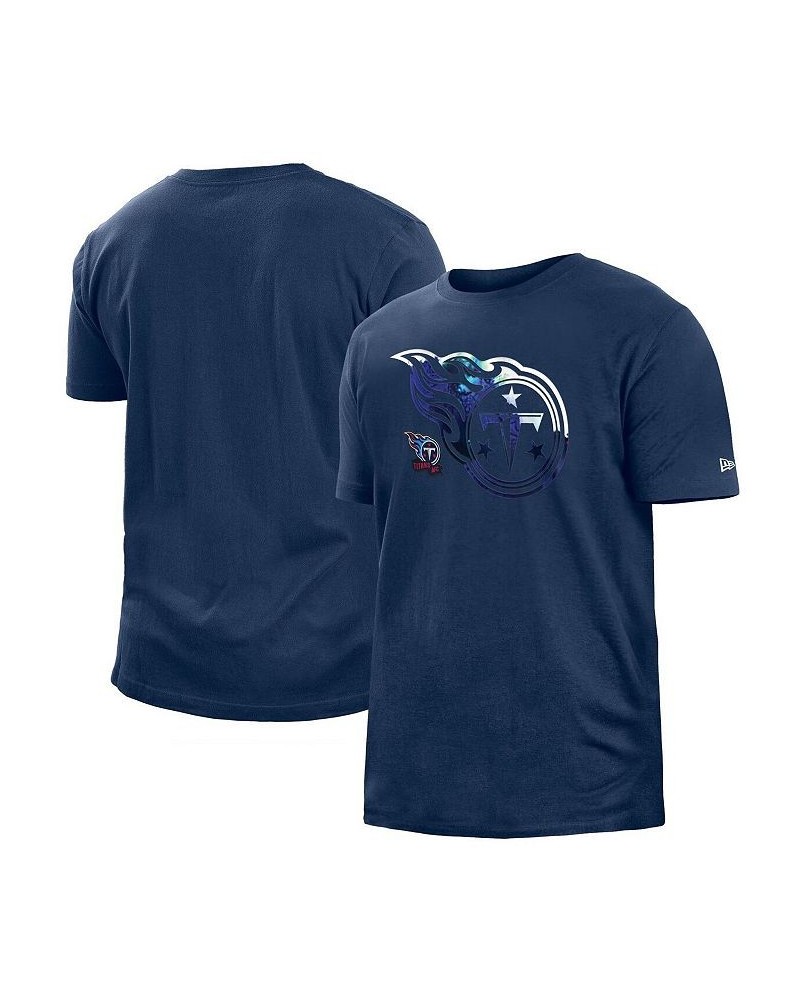 Men's Navy Tennessee Titans 2022 Sideline Ink Dye T-shirt $21.45 T-Shirts