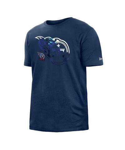 Men's Navy Tennessee Titans 2022 Sideline Ink Dye T-shirt $21.45 T-Shirts