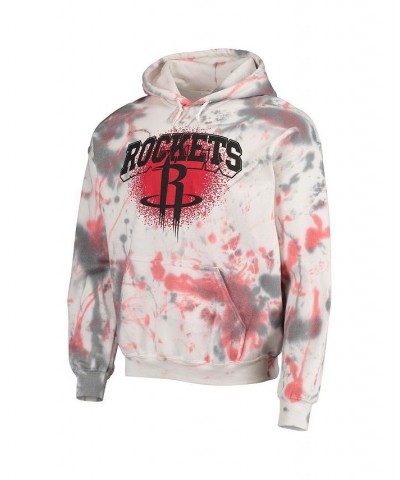 Men's Cream Houston Rockets Tie-Dye Pullover Hoodie $32.85 Sweatshirt