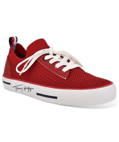 Women's Gessie Stretch Knit Sneakers Red $30.00 Shoes