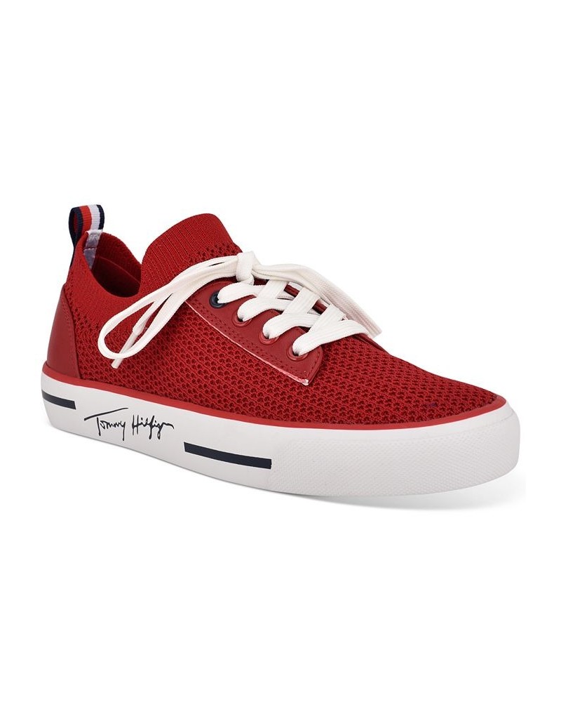 Women's Gessie Stretch Knit Sneakers Red $30.00 Shoes