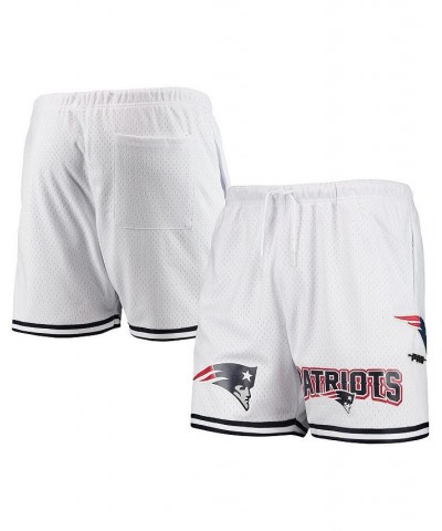 Men's White New England Patriots Mesh Shorts $51.99 Shorts