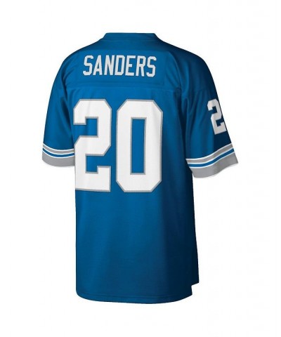 Men's Barry Sanders Blue Detroit Lions Big and Tall 1996 Retired Player Replica Jersey $54.40 Jersey