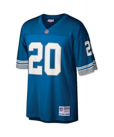 Men's Barry Sanders Blue Detroit Lions Big and Tall 1996 Retired Player Replica Jersey $54.40 Jersey