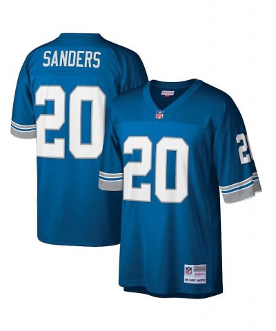 Men's Barry Sanders Blue Detroit Lions Big and Tall 1996 Retired Player Replica Jersey $54.40 Jersey