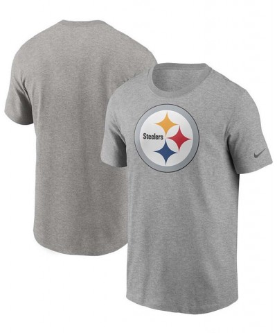 Men's Heathered Gray Pittsburgh Steelers Primary Logo T-shirt $24.29 T-Shirts