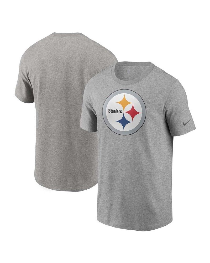 Men's Heathered Gray Pittsburgh Steelers Primary Logo T-shirt $24.29 T-Shirts