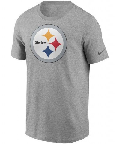 Men's Heathered Gray Pittsburgh Steelers Primary Logo T-shirt $24.29 T-Shirts